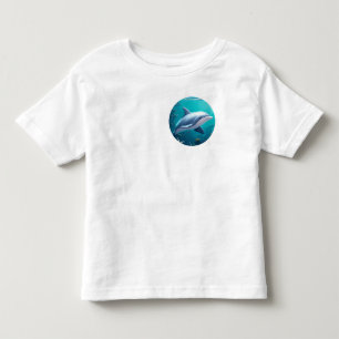Camiseta Infantil golfinhos de recife de coral azul