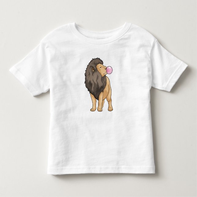 Camiseta Infantil Goma de mascar de leão (Frente)