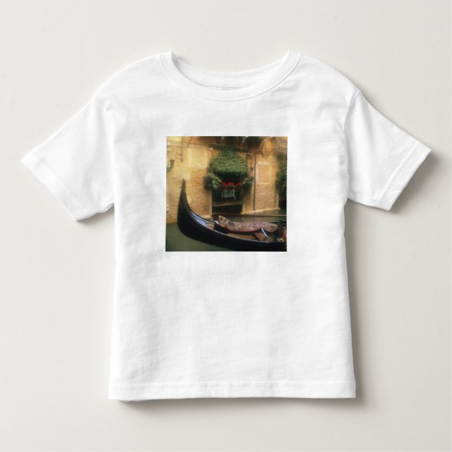 Camiseta Infantil Gondola e Restaurant, Veneza, Veneto, Itália (Frente)