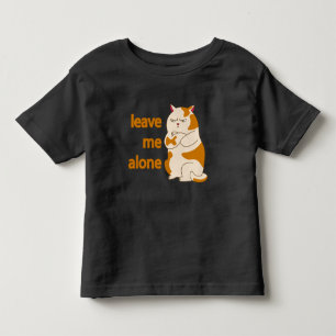 Camiseta Infantil Gordo e mal-humorado gato me deixe sozinho