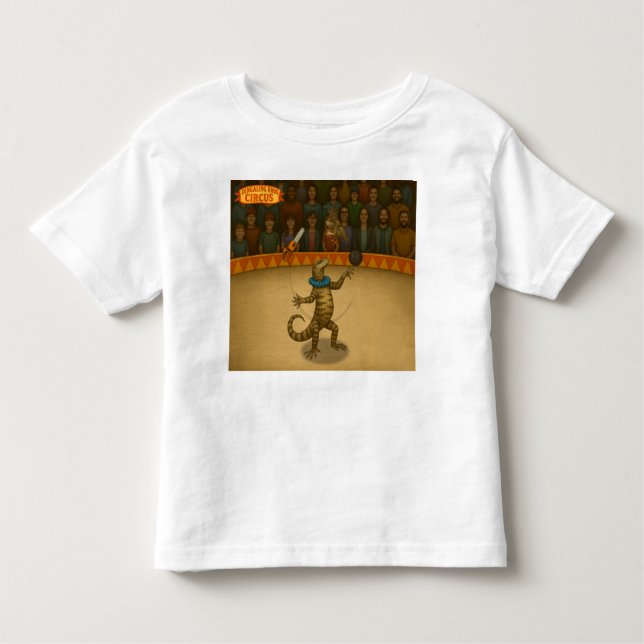 Camiseta Infantil Gordy, goanna juggler (Frente)