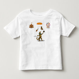 Camiseta Infantil Gordy, malabarista de lagarto-monitor