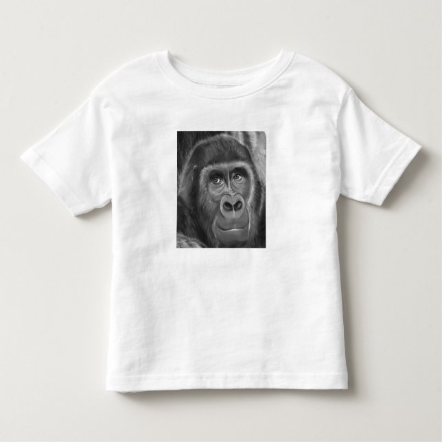 Camiseta Infantil Gorilla sucking fingers T-shirt 2指しゃぶりのゴリラ (Frente)