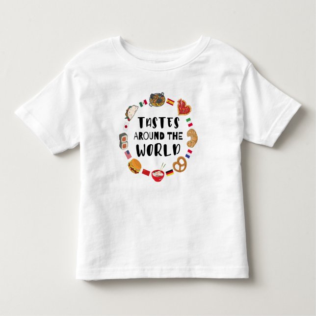 Camiseta Infantil Gosto pelo mundo (Frente)