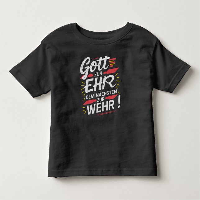 Camiseta Infantil Gott zur Ehr dem Nächsten zur Wehr - Feuerwehr (Frente)