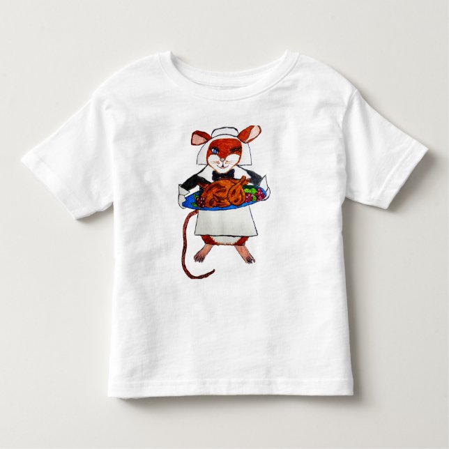 CAMISETA INFANTIL GRAÇAS AO MOUSE PILGRIM (Frente)