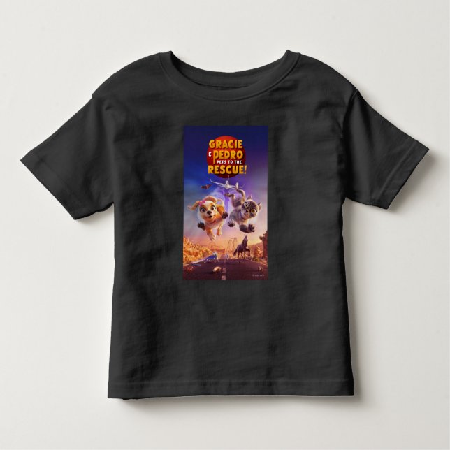 Camiseta Infantil Gracie & Pedro: Pets para o resgate! (Frente)