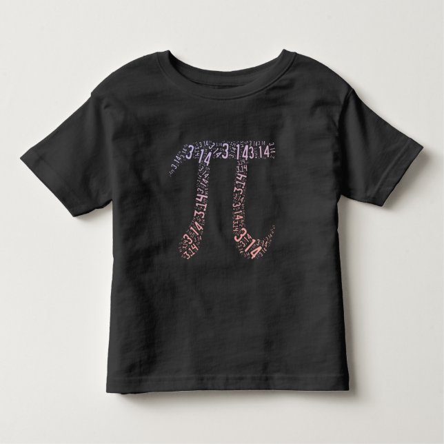 Camiseta Infantil Gradient Pi - Símbolo Digitais Matemáticos | Feliz (Frente)