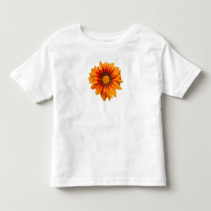 Camiseta Infantil Gradiente de Flor de Laranja Amarelo Brilhante Rec