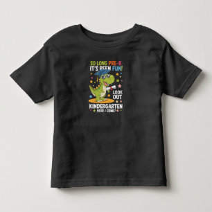 Camiseta Infantil Graduado Pré K Jardim de Infância Dinossauro T Rex