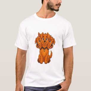 Camiseta Infantil Gráfica de Cachorro de Desenho A