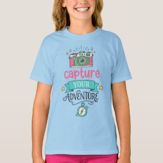 Camiseta Infantil Gráfica de Câmera Fofa | Fotogra