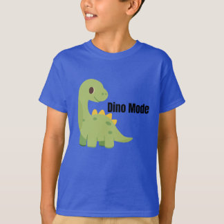 Camiseta Infantil Gráfica de Dinossauro Modo Dino