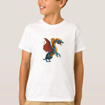 Camiseta infantil gráfica de dragão