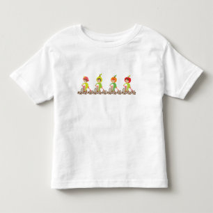 Camiseta Infantil Gráfico feminino bonito dos Fruta-Ciclos