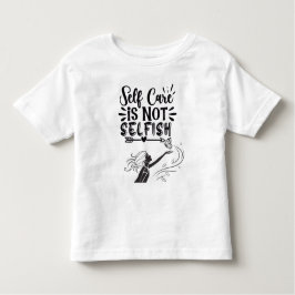 Camiseta Infantil Gráfico Inspiracional "Autoatendimento não é egoís