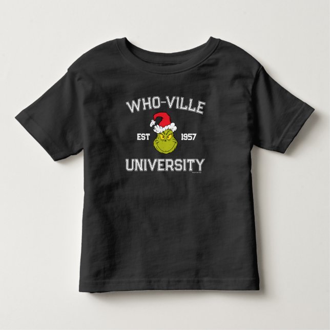 Camiseta Infantil Gralha | Universidade de Who-ville no Leste de 195 (Frente)
