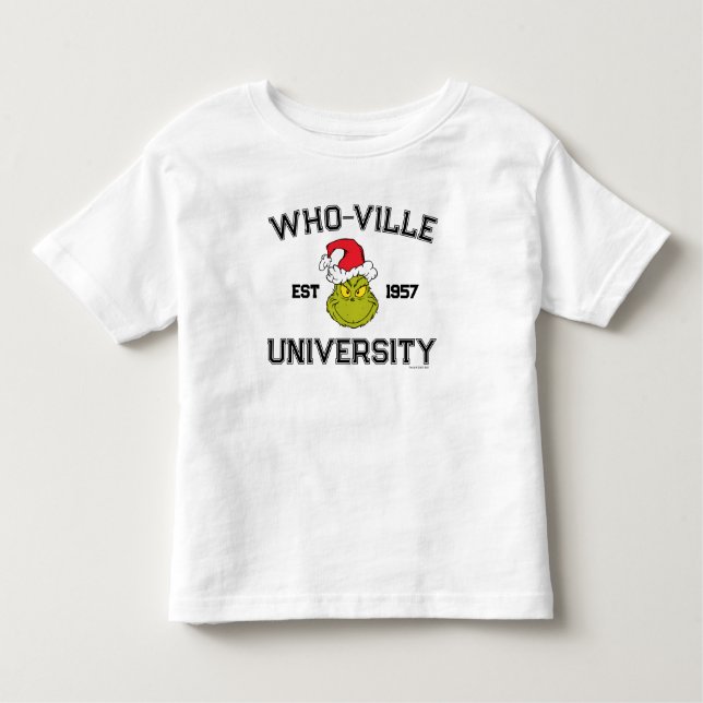 Camiseta Infantil Gralha | Universidade de Who-ville no Leste de 195 (Frente)