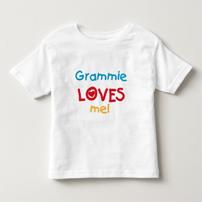 Camiseta Infantil Grammie me ama T-shirts e presentes (Frente)
