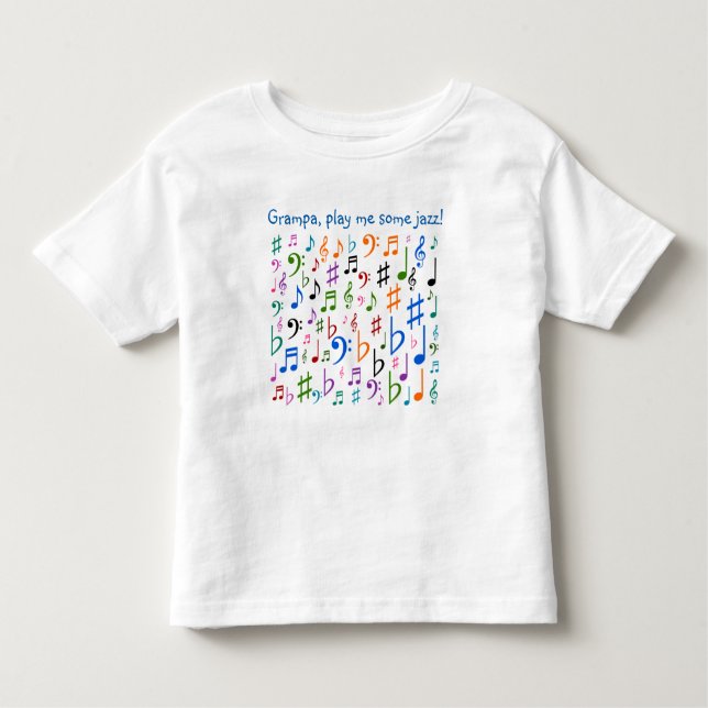 Camiseta Infantil Grampa, joga-me algum jazz! (Frente)