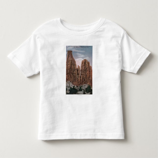 Camiseta Infantil Grand Junction, CO - vista do monumento nacional (Frente)