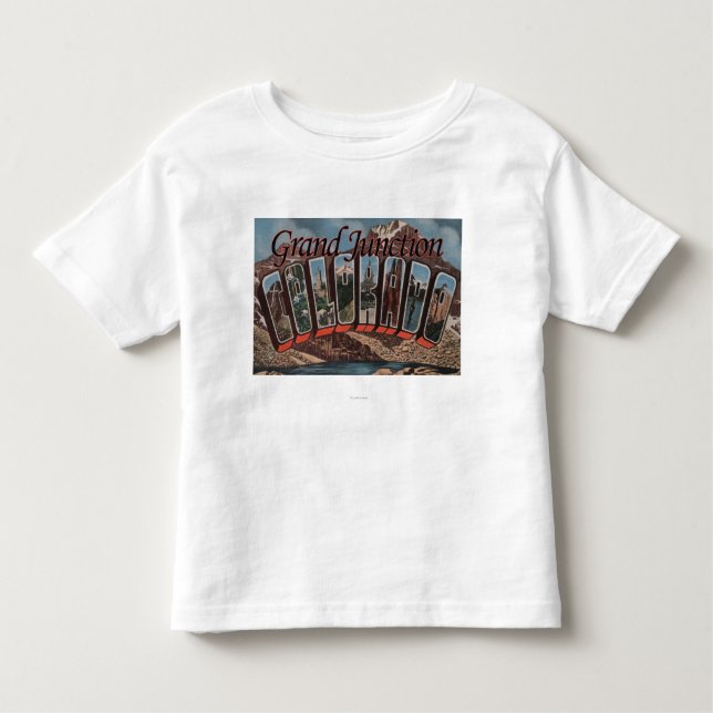 Camiseta Infantil Grand Junction, Colorado - grandes cenas da letra (Frente)