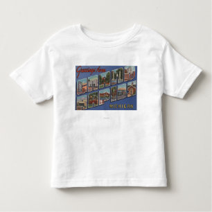 Camiseta Infantil Grand Rapids, Michigan - grandes cenas 2 da letra