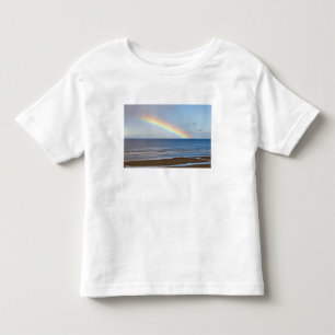 Camiseta Infantil Grande arco-íris sobre o Oceano Pacífico em