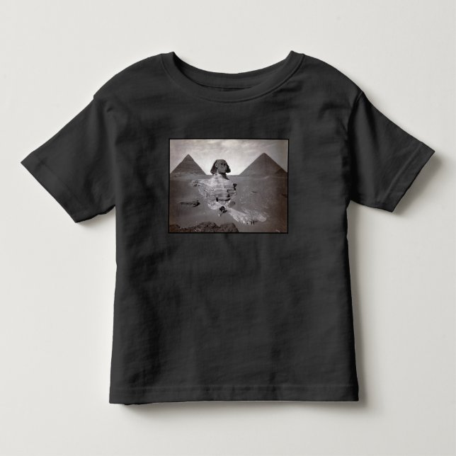 Camiseta Infantil Grande Esfinge e Necrópole das Pirâmides de Gizé E (Frente)