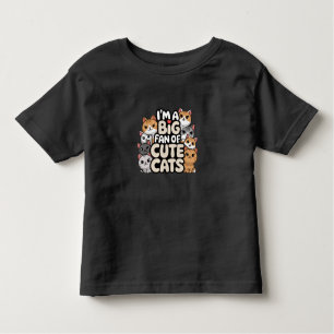 Camiseta Infantil Grande fã de gatos bonitos