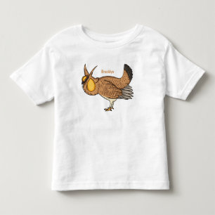 Camiseta Infantil Grande ilustração de desenho animado de frango pra