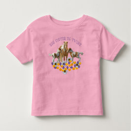 Camiseta Infantil Grande irmã da família Pony para gêmeos