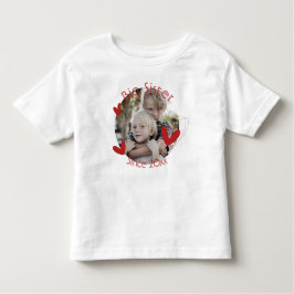 Camiseta Infantil Grande Irmã Irmãos Foto Coração Fofo