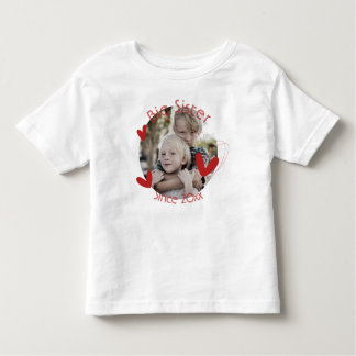Camiseta Infantil Grande Irmã Irmãos Foto Coração Fofo