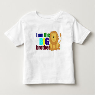 Camiseta Infantil Grande Irmão Bonito com Lion Toddler T-Shirt