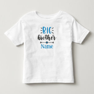 Camiseta Infantil Grande Irmão Nome Personalizado Fofo
