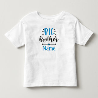 Camiseta Infantil Grande Irmão Nome Personalizado Fofo