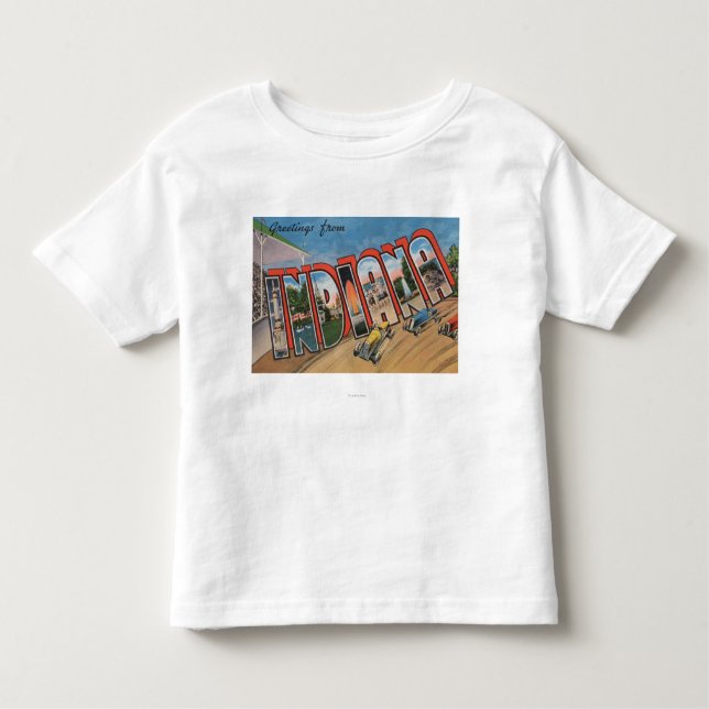 Camiseta Infantil Grande letra ScenesIndiana de Indiana (Racecar) (Frente)