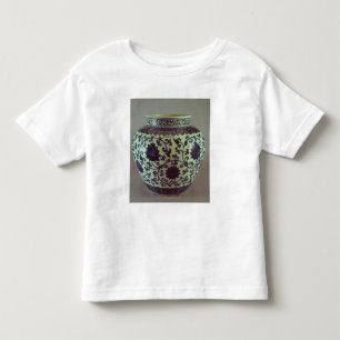 Camiseta Infantil Grande vaso azul e branco de Ming