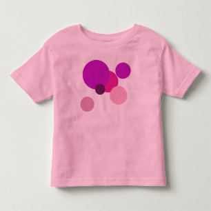 Camiseta Infantil Grandes bolinhas anos 70 em roxo