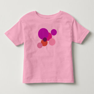 Camiseta Infantil Grandes bolinhas anos 70 em roxo