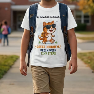Camiseta infantil "Grandes Jornadas" Gato Fofo