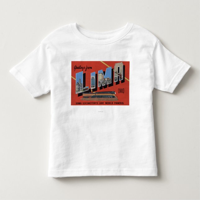 Camiseta Infantil Grandes letras - as locomotivas de Lima são mundo (Frente)