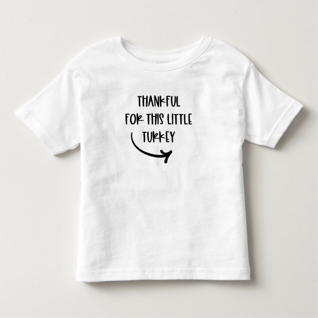Camiseta Infantil Gratidão por este pequeno peru de Ação de Graças (Frente)