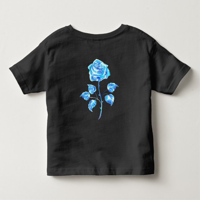 Camiseta Infantil Gravação de Rosa Azul (Verso)