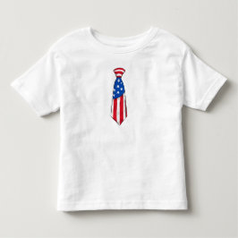 Camiseta Infantil Gravata Amarrada Bandeira Americana 4 de Julho