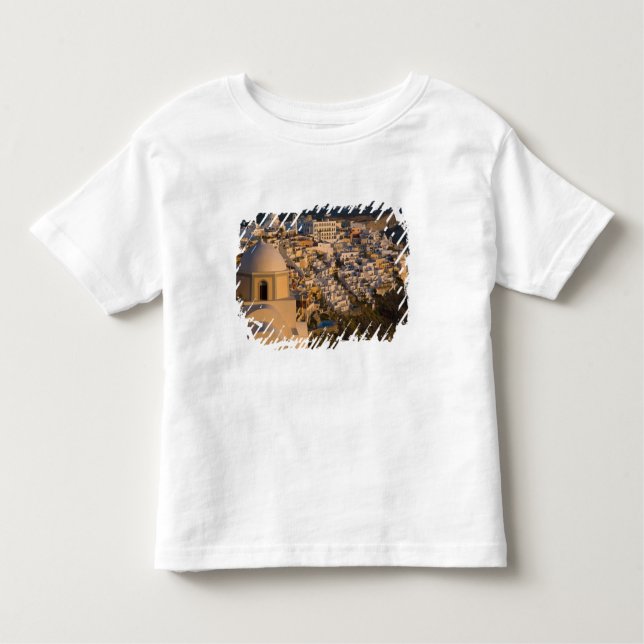 Camiseta Infantil Grécia e ilha grega de Santorini (Frente)