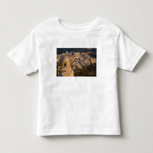 Camiseta Infantil Grécia e Ilha Grega de Santorini cidade de