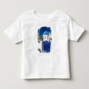 Camiseta Infantil Grécia e Ilha Grega de Santorini cidade de Oia 3
