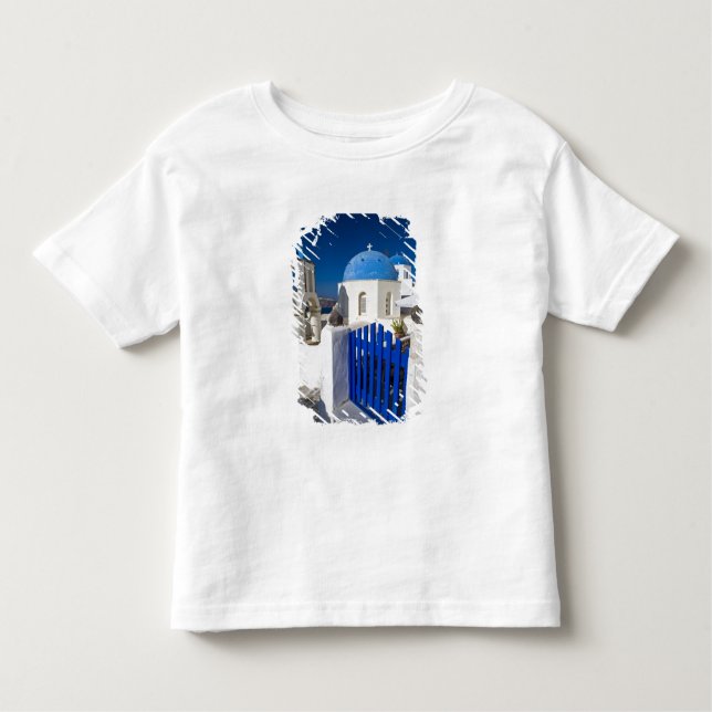 Camiseta Infantil Grécia e ilha grega de Santorini, cidade de Oia 3 (Frente)